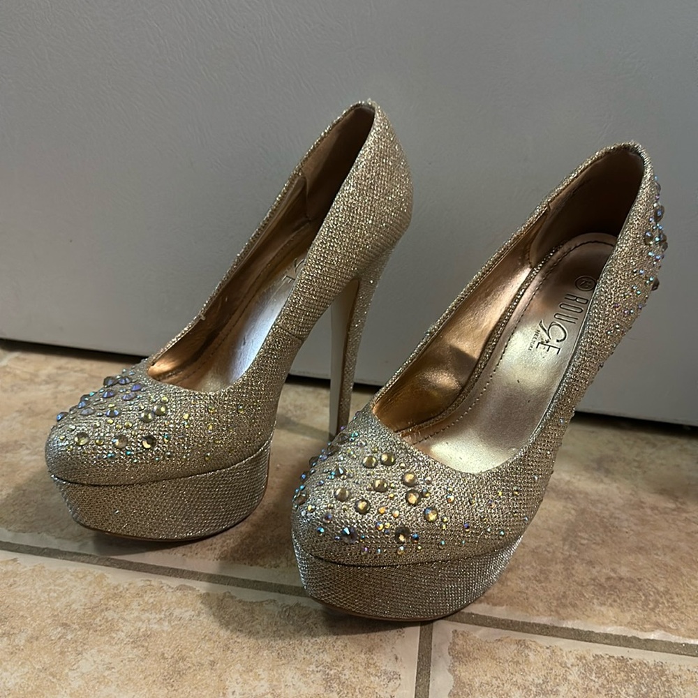 Bedazzle high heels